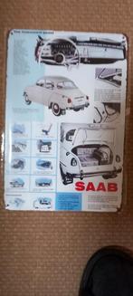 Saab blikken Reclamebord 20x30 - Nieuw, Ophalen of Verzenden, Nieuw, Auto's