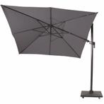Zweefparasol Borneo 3x3meter vierkant, antraciet, kantelbaar, Tuin en Terras, Parasols, Kantelbaar, Nieuw, Ophalen of Verzenden