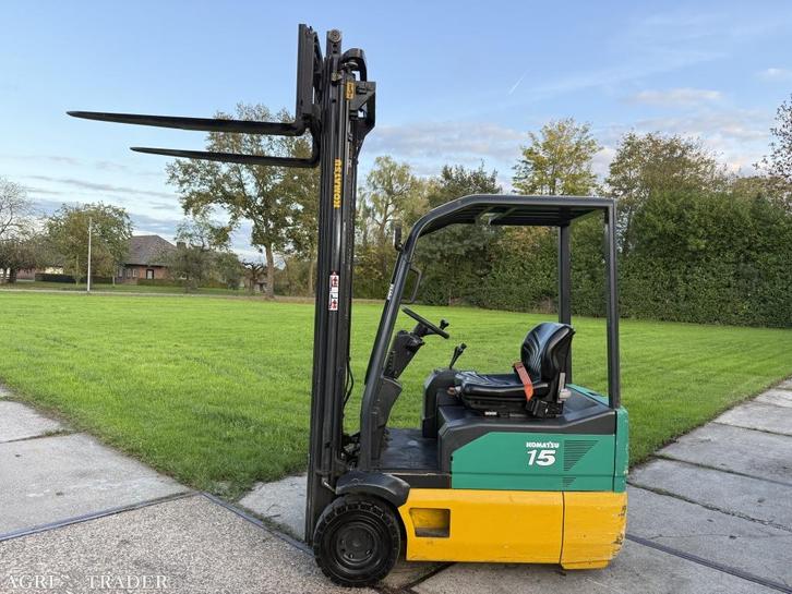 Komatsu 1500KG elektr triplex 6.4M! Freelift Sideshift 2800, Zakelijke goederen, Machines en Bouw | Heftrucks en Intern transport