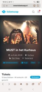 2x tickets Must , kurhaus 4 okt., Tickets en Kaartjes, Twee personen