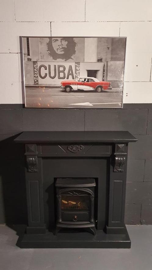 Grote poster Cuba, Che Guevara en oldtimer. In lijst. S32, Huis en Inrichting, Woonaccessoires | Schilderijen, Tekeningen en Foto's