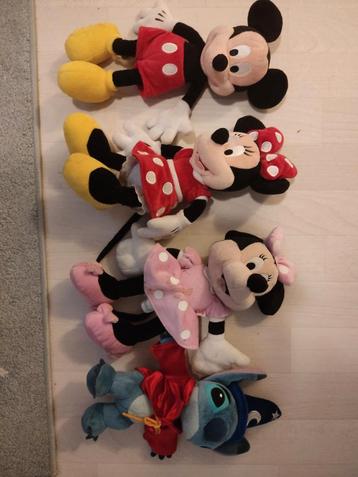 4 Disney knuffels uit Disneyland 32cm
