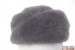 Vintage Dameshoed blauwig grijs angora wol 55-56 = S, Kleding | Dames, Hoeden en Petten, Ophalen of Verzenden, Zo goed als nieuw
