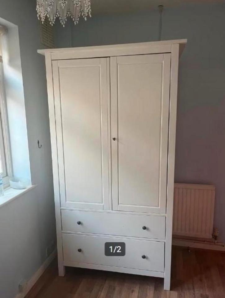 !!Ikea Hemnes kledingkast 2 deurs - wit 17/1/26 op te halen!, Huis en Inrichting, Kasten | Kledingkasten, Gebruikt, 150 tot 200 cm