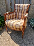 Vintage stoel met mooie bekleding €50 info 06 11363680, Ophalen