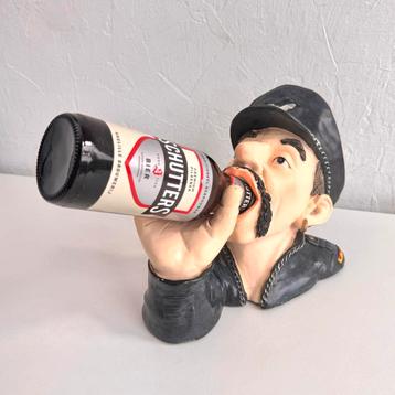 Vintage motorrijder bierfleshouder beschikbaar voor biedingen
