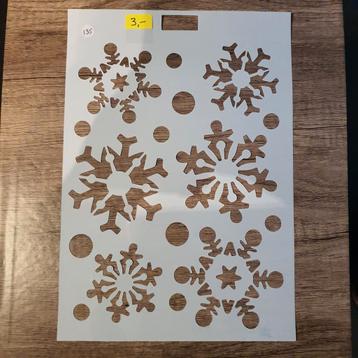 Sneeuwvlok Stencil A4 beschikbaar voor biedingen