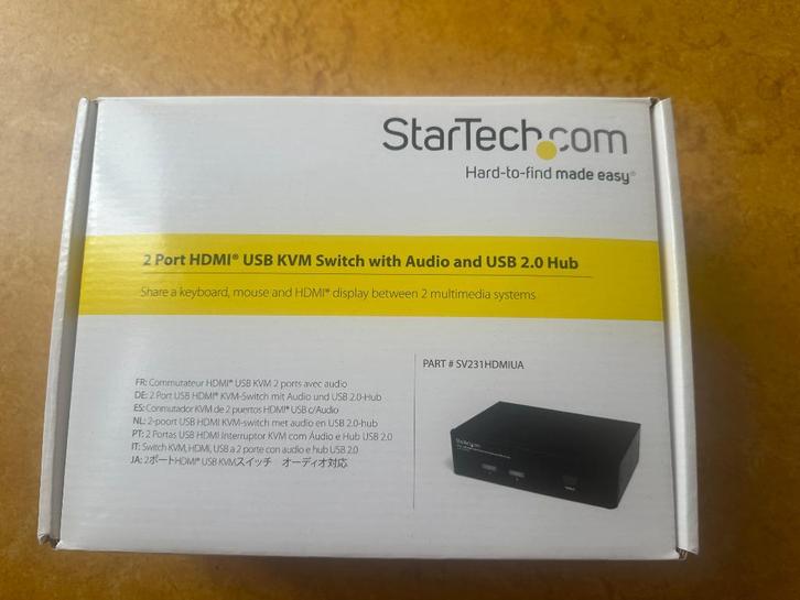 StarTech 2-poort USB HDMI KVM-switch met Audio, Computers en Software, Pc- en Netwerkkabels, Nieuw, Ophalen of Verzenden