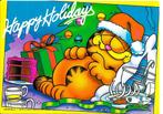 Ansichtkaart	Garfield	Happy Holidays	Kerstkaart, Verzamelen, Ansichtkaarten | Themakaarten, Feest(dag), 1960 tot 1980, Ongelopen