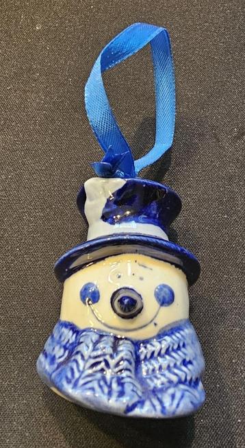 Sneeuwpop - Kerstboomfiguurtje Delfts Blauw beschikbaar voor biedingen