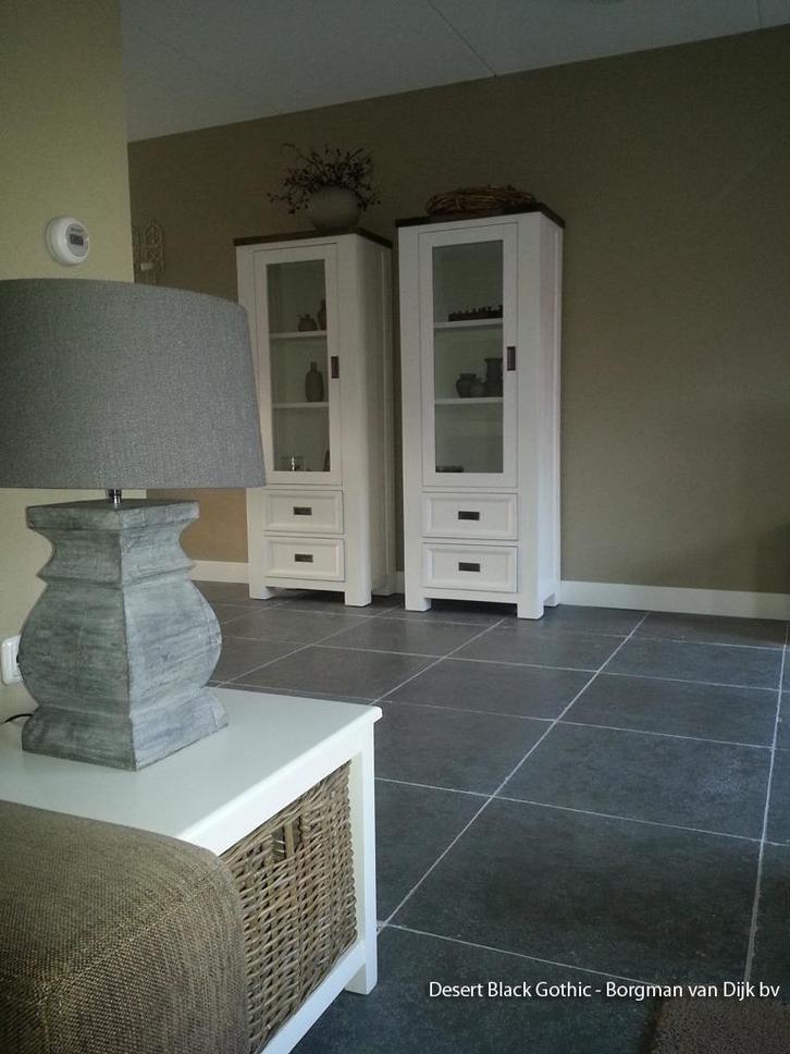 landelijke vloeren Harappa Stone Black antiek verouderd, Doe-het-zelf en Verbouw, Tegels, Nieuw, Vloertegels, Hardsteen, Ophalen