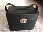 Vintage beautycase zwart polkadot retro, Gebruikt, Softcase, Zwart, Ophalen of Verzenden
