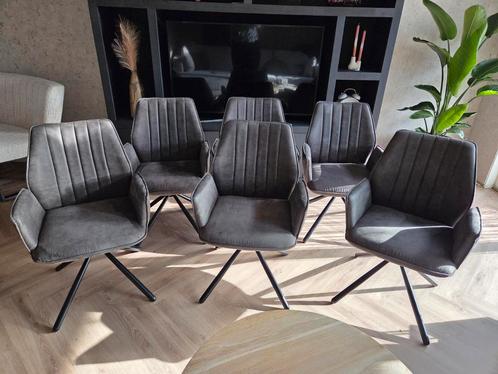 Eettafel stoelen grijs, Huis en Inrichting, Stoelen, Gebruikt, Grijs, Ophalen of Verzenden
