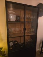 Zwarte vitrinekast, Huis en Inrichting, Kasten | Vitrinekasten, Ophalen, 50 tot 100 cm, 150 tot 200 cm, 25 tot 50 cm