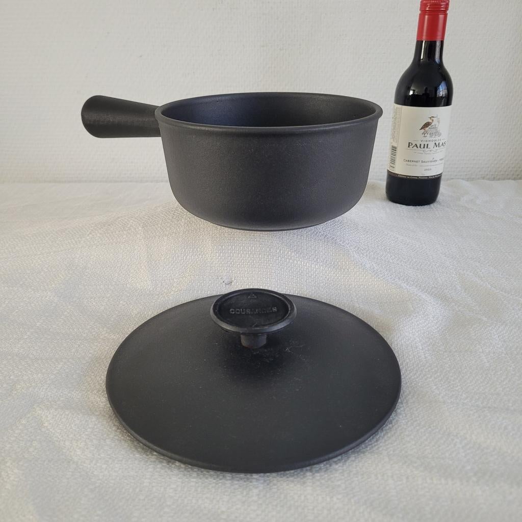 Cousances le creuset gietijzer emaille braadpan sauspan pan, Gebruikt, Ophalen of Verzenden, Koekenpan of Braadpan, Gietijzer