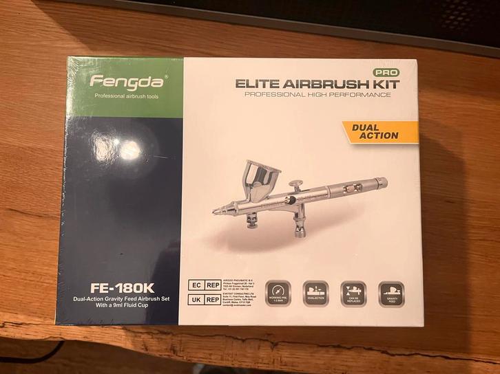 Fengda Airbrush Kit FE-180K - Nieuw!, Hobby en Vrije tijd, Schilderen, Nieuw, Airbrush en Toebehoren, Ophalen of Verzenden