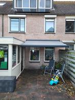 Elektrisch zonnescherm 3,20 breed. Somfy, RAL 7016,, Ophalen, 150 tot 300 cm, 250 cm tot 450 cm, Knikarmscherm