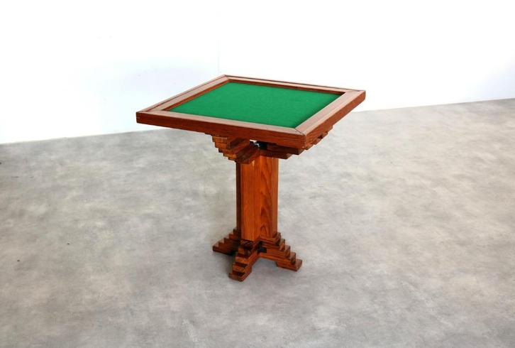 vintage speeltafel | tafel | pokertafel | jaren 70, Huis en Inrichting, Tafels | Sidetables, Gebruikt, 75 cm of meer, 50 tot 100 cm