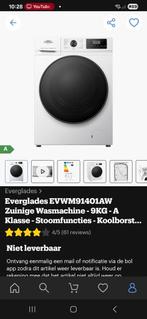Everglades 9KG A Klasse Wasmachine - Defect, Ophalen, 1200 tot 1600 toeren, 8 tot 10 kg, Voorlader