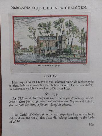 194 / Oosterwijk Gekleurde gravure A. Rademaker 1e druk beschikbaar voor biedingen