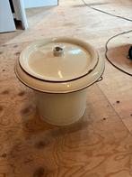 Oude creme kleurige emaille luieremmer, Ophalen of Verzenden