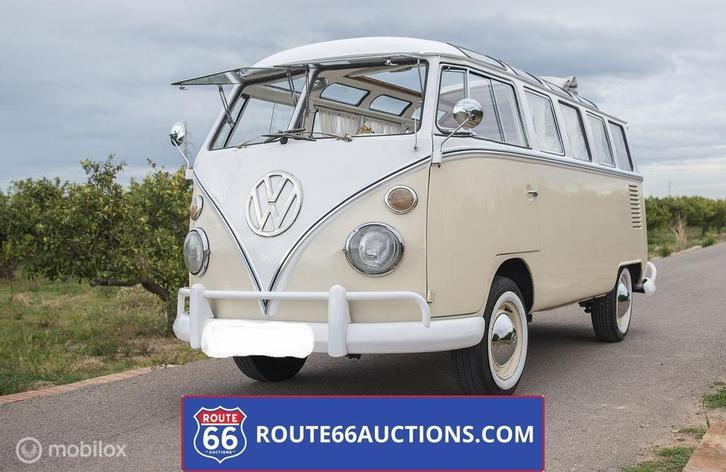 Volkswagen T1 Samba | 1968 | Route 66 Auctions, Auto's, Oldtimers, Bedrijf, Te koop, Volkswagen, Benzine, Overige carrosserieën