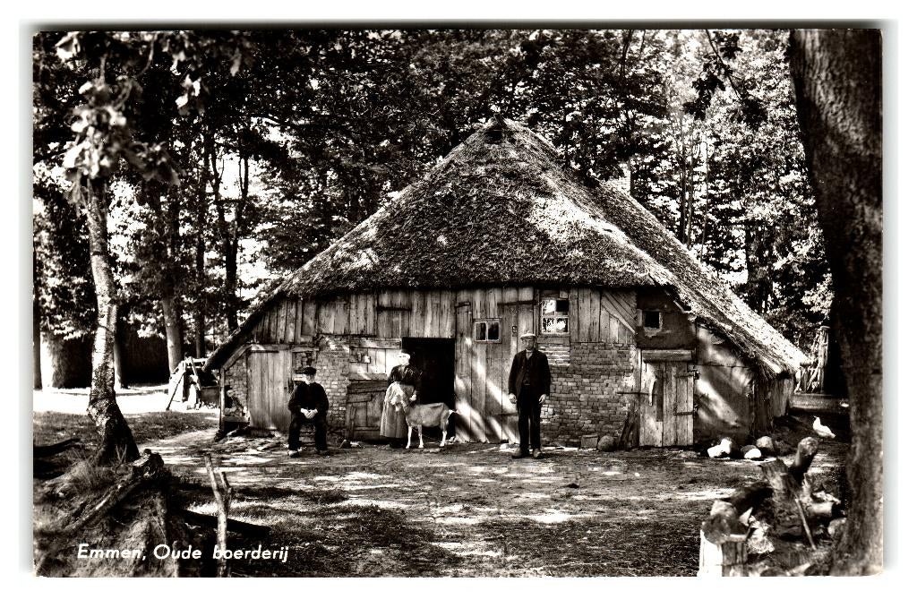 Emmen, Oude boerderij, Ophalen of Verzenden, 1960 tot 1980, Gelopen, Drenthe