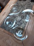 4 prachtige glazen schalen Corry Ammerlaan kunst glas brons, Antiek en Kunst, Antiek | Glas en Kristal, Ophalen