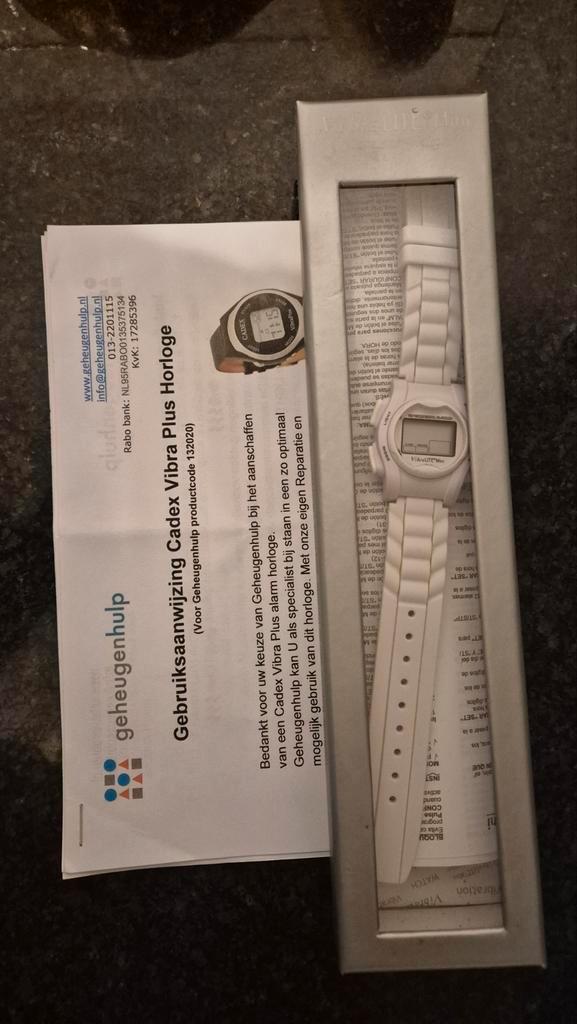 Medicijnhorloge Cadex Vibra Plus Mini - Geheugenhulp, Sieraden, Tassen en Uiterlijk, Horloges | Dames, Zo goed als nieuw, Polshorloge