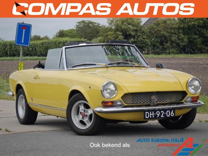 Fiat 124 Spider 2.0 L Unieke uitvoering (bj 1970), Auto's, Oldtimers, Bedrijf, Te koop, Lederen bekleding, Open dak, Fiat, Benzine