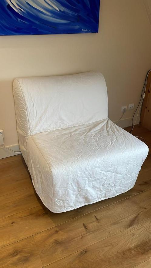 IKEA LYCKSELE LÖVÅS Slaapfauteuil / logeerbed + 2 hoezen, Huis en Inrichting, Slaapkamer | Slaapbanken, Zo goed als nieuw, 80 cm