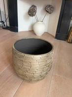 Plantenbak goud 32cm hoog x 33cm breed, Ophalen, Steen, Minder dan 60 cm, Rond
