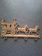 Koperen kapstok koetsier met paarden, Antiek en Kunst, Ophalen of Verzenden