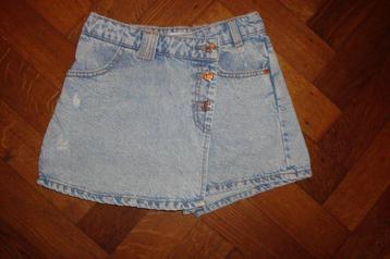 Zara spijker skort broekrokje, licht jeans blauw, maat 134
