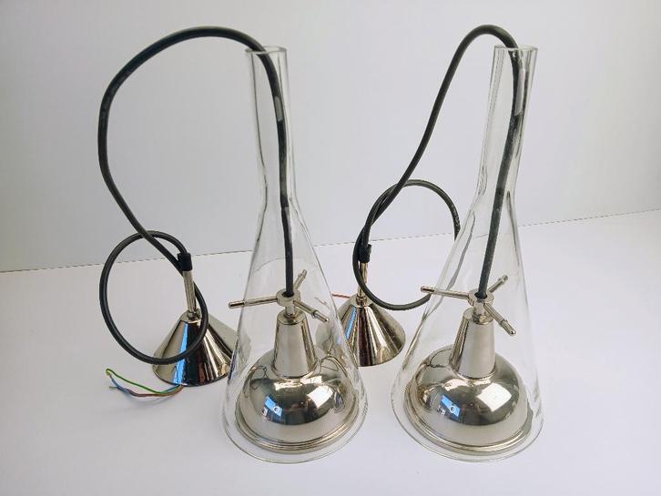 Grantlamp - Set Modernistische hanglampen - Model 110, Huis en Inrichting, Lampen | Hanglampen, Gebruikt, Minder dan 50 cm, Glas