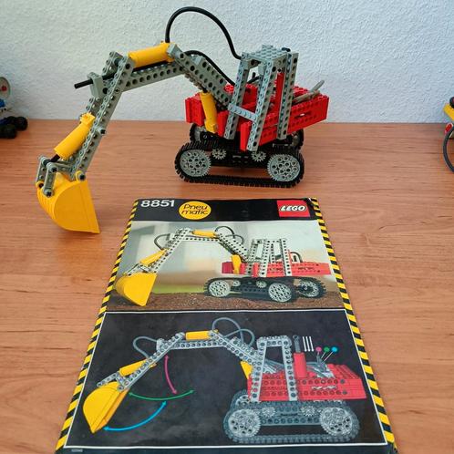 Lego Technic 8851  graafmachine, 1984, 1e Pneumatische set!, Kinderen en Baby's, Speelgoed | Duplo en Lego, Gebruikt, Lego, Complete set