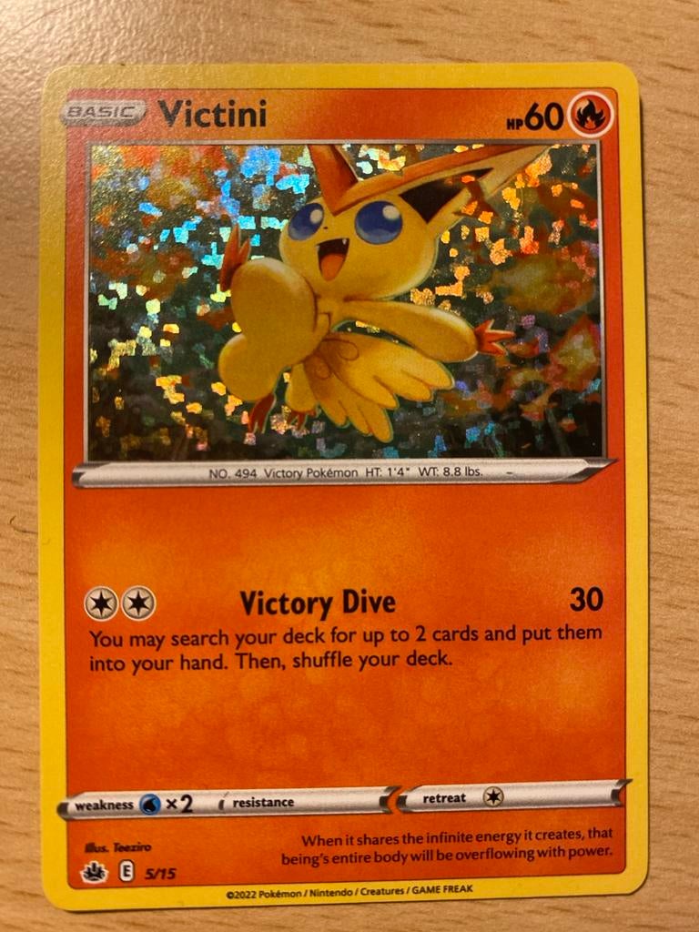 Victini McDonald's 2022 Holo Promo (5/15), Ophalen of Verzenden, Zo goed als nieuw, Losse kaart, Foil