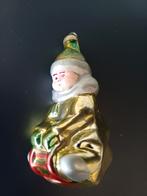 Oude kerstbal van glas kind op slee, Diversen, Kerst, Ophalen of Verzenden, Gebruikt