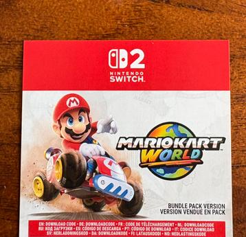 Mariokart World download code Switch 2 beschikbaar voor biedingen