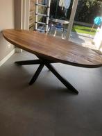 Ovale eettafel, Huis en Inrichting, 100 tot 150 cm, 200 cm of meer, Ophalen of Verzenden, Zo goed als nieuw