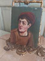 Antiek olieverf schilderijtje op houten paneeltje, Antiek en Kunst, Kunst | Schilderijen | Klassiek, Ophalen of Verzenden