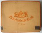 Heel oud blikje van Nederlandsche Bank Rokin voor 10 sigaren, Verzamelen, Rookartikelen, Aanstekers en Luciferdoosjes, Ophalen of Verzenden