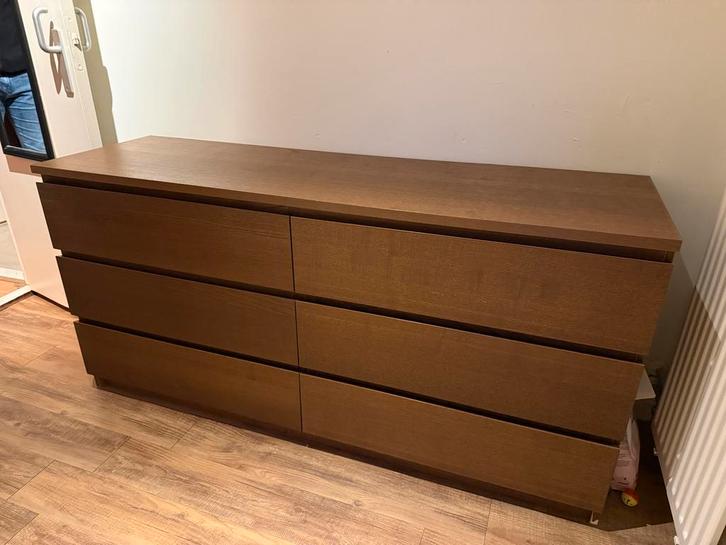 Ikea Malm kast met 6 lades 160x78, Huis en Inrichting, Kasten | Ladekasten, Gebruikt, 100 tot 150 cm, 50 tot 100 cm, 25 tot 50 cm