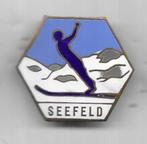 EMAILLE SEEFELD SKI BROCHE SPELD ERG MOOI, Verzamelen, Speldjes, Pins en Buttons, Verzenden, Gebruikt, Transport, Speldje of Pin