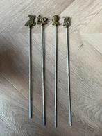 Antieke bronzen spiezen / plantenstekers / shaslik spiezen, Antiek en Kunst, Ophalen of Verzenden