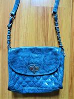 Nieuw: Jane Norman schoudertas reptiel petrol blauw zilver, Ophalen of Verzenden, Nieuw, Blauw, Schoudertasje