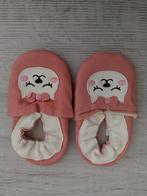 Roze leren babyslofjes met poes maat 20, Slofjes, Meisje, Ophalen of Verzenden, Zo goed als nieuw
