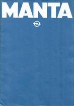 Folder Opel Manta September 1979, Ophalen of Verzenden, Gelezen, Opel