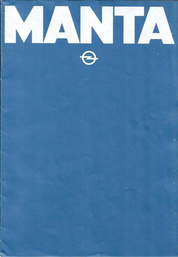 Folder Opel Manta September 1979 beschikbaar voor biedingen