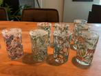 Dieren limonade glazen, 7 stuks, Ophalen of Verzenden, Gebruikt, Frisdrankglas